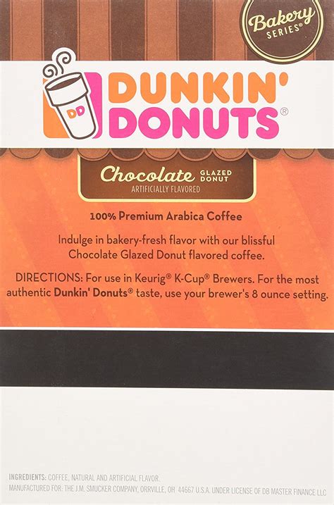 Dunkin Donuts Bakery Series Chocolate Glazed Donut Flavored Coffee K