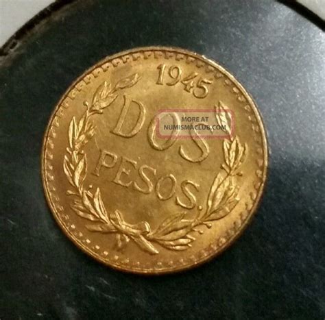 1945 Dos Pesos Gold Coin Mexico 3 Days