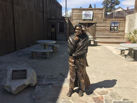 Sacajawea Bronze Statue in Darby Pocket Park - Lewis and Clark Trail Experience