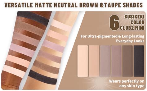Amazon SUSIKEKI Colors Mini Naked Eyeshadow Makeup Palette Neutral Nude Smoky Eye Shadow