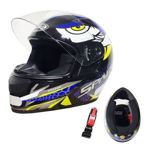 Capacete Ebf Fechado Spark Dragon Pretoazul Shopee Brasil