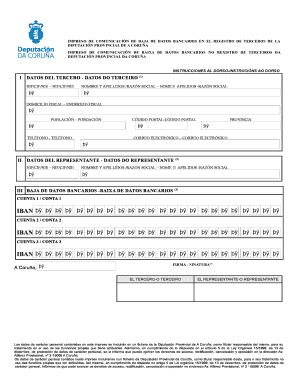 Fillable Online Impreso De Comunicacin De Baja De Datos Bancarios En El