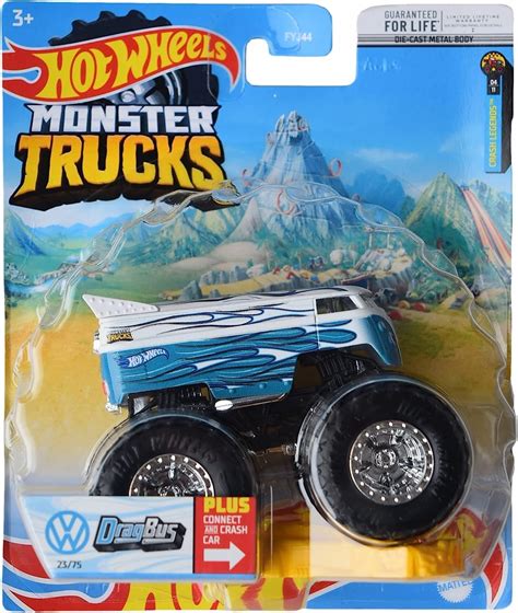 Amazon Hot Wheels Monster Trucks Drag Bus Connect And Crash Car Toys Games