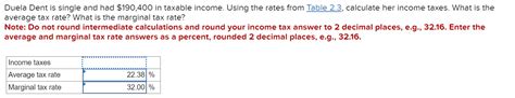 Solved Duela Dent Is Single And Had 190400 In Taxable