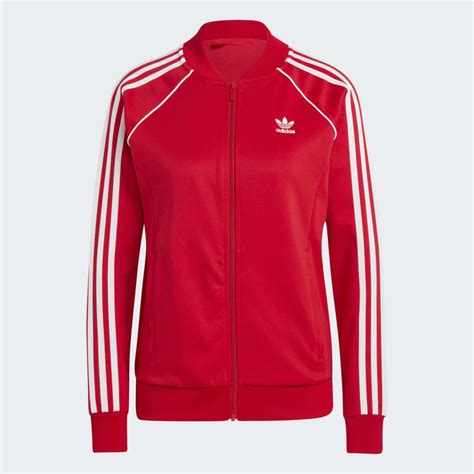 Для женщин :: Одежда :: Спортивная куртка Adicolor Classics SST красная