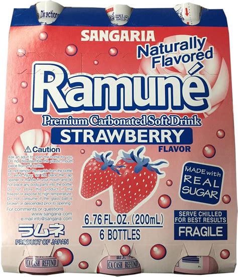 Amazon Sangaria Ramune Premium Carbonated Soft Drink 6 76 Fl Oz