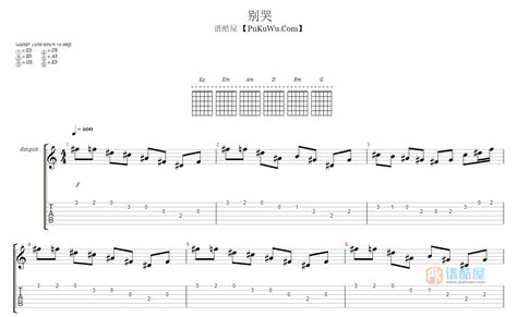 【乐队总谱】孽子《别哭》gtp吉他谱【guitar Pro可视听多音轨动态gtp谱】 谱酷屋