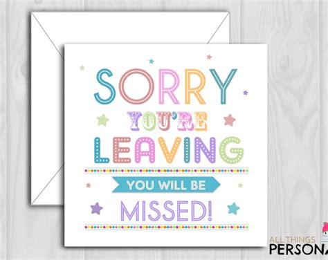 Funny Sorry Your Leaving Card Congratulations on Your New | Etsy