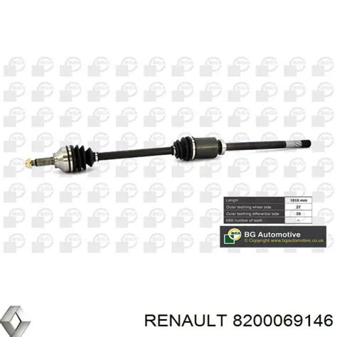 8200069146 Renault RVI árbol de transmisión delantero derecho