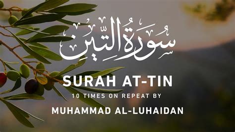 Surah At Tin Times On Repeat Muhammad Al Luhaidan Beautiful