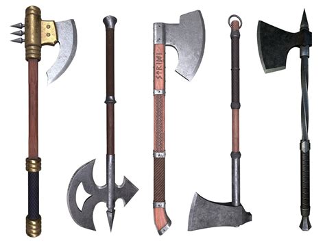 Medieval Axes Pack 3d Model Collection Cgtrader