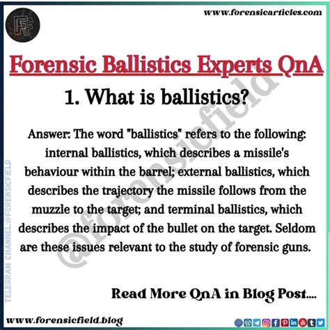 Forensic Ballistics Experts Qna Forensics Blog