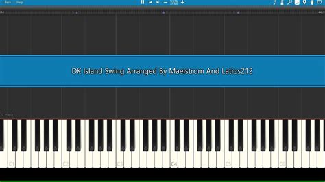 Donkey Kong Country Dk Island Swing Piano Tutorial Youtube