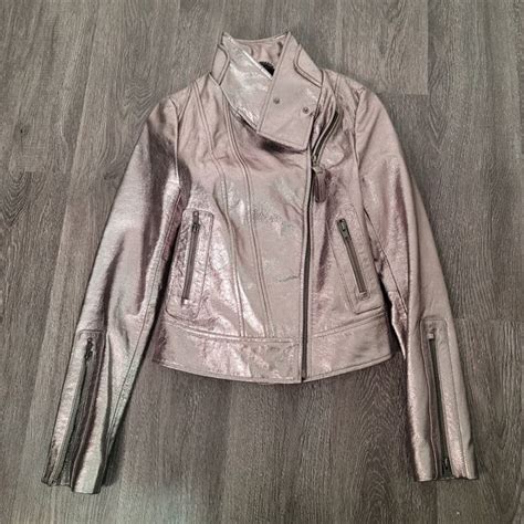 Mackage For Aritzia Metallic Kenya Mackage Leather Jacket Leather