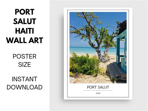 Port Salut Haiti Digital Wall Art Tropical Beach Caribbean Sand Sun ...