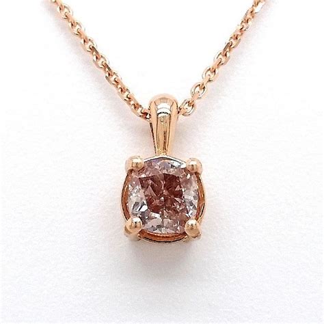 0 41ct Pink Diamond Pendant 14 Kt Pink Gold Pendant Catawiki