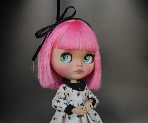 Ooak Blythe Doll Rosemary Custom Tbl Blythe 1 6 Bjd Pink Hair