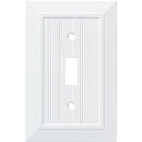 Switchplates Ii Collection Classic Beadboard Single Toggle Wall Plate 3 Pack In Pure White