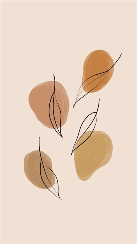 Line Art Minimalist Beige Aesthetic Wallpaper