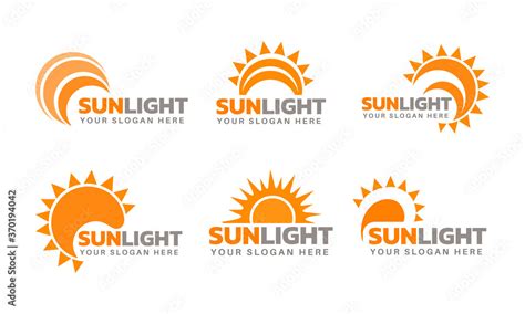 Creative sunlight logo design bundle - vector element Stock Vector ...