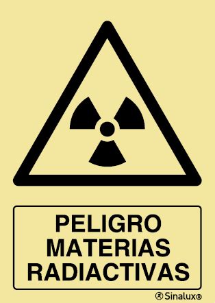 Se Al De Peligro Con El Pictograma Y Texto De Materias Radiactivas E