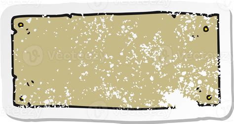 Retro Distressed Sticker Of A Cartoon Blank Sign 38110274 Png