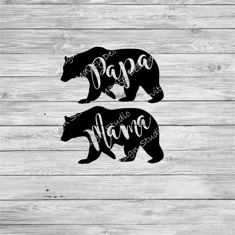 Mama Bear Papa Bear Matching Svg Mom And Dad Svg Files For Cricut Svg