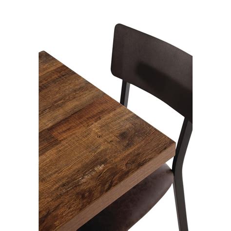 Plateau De Table Carr Bolero Effet Bois Vieilli Cm