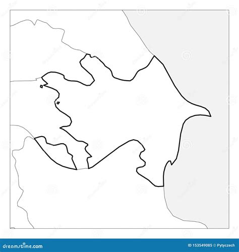 El Mapa Del Esquema Grueso Del Negro De Azerbaijan Destac Con Los