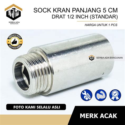 Jual Sok Kran Drat Luar Dalam Inch Inci Panjang Pendek Kuningan