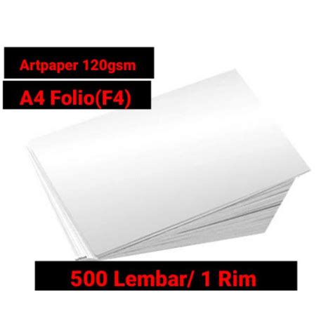 Jual Kertas Artpaper Gsm A F Lembar Shopee Indonesia