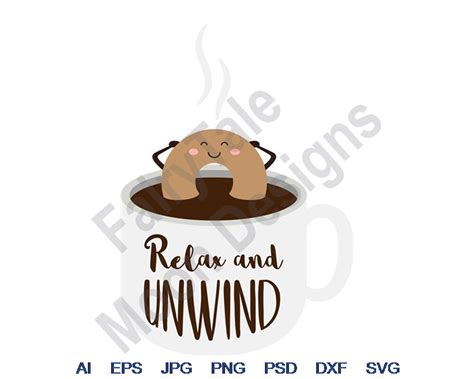 Relax Unwind Svg Dxf Eps Png Vector Art Clipart Etsy