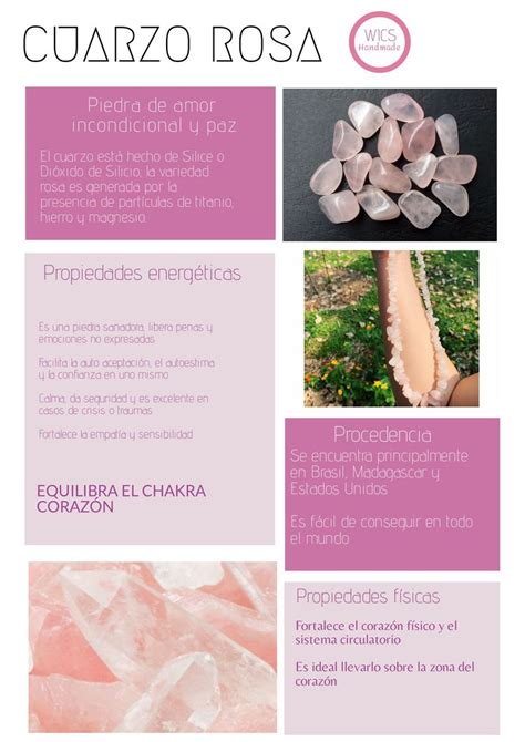 Infografia Cuarzo Rosa Piedras Curativas Minerales Y Piedras