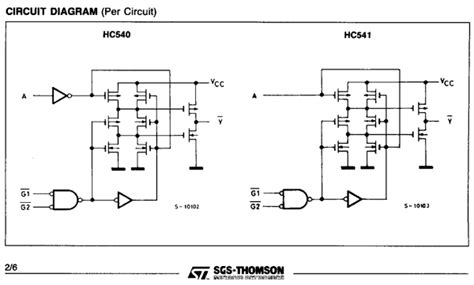 74HC541 Datasheet - Octal Bus Buffer - ST Microelectronics