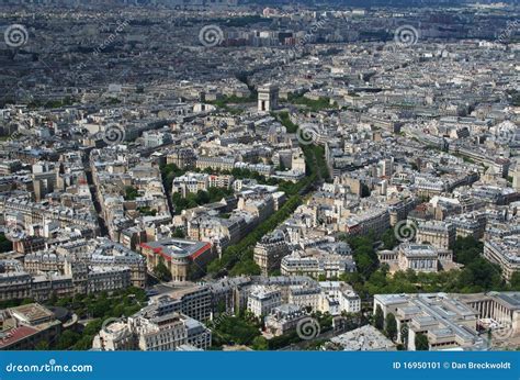 Aerial View of the Arc De Triomphe in Paris Stock Image - Image of tower, paris: 16950101