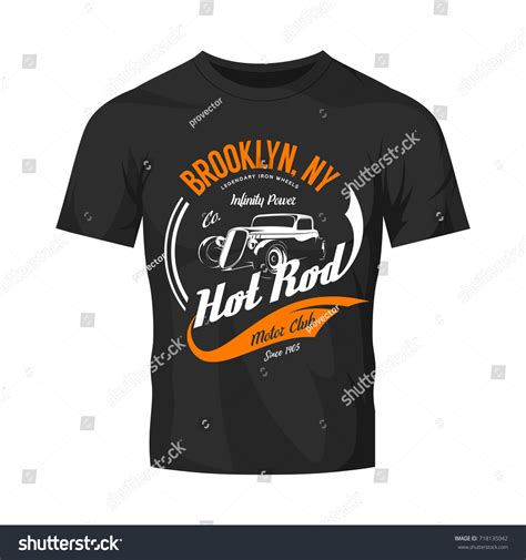 Vintage Hot Rod Vector Logo Isolated Stock Vector Royalty Free 718135042 Shutterstock