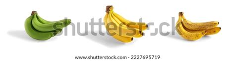 Banana Ripening Stages On White Ripening Stock Photo 2227695719 ...