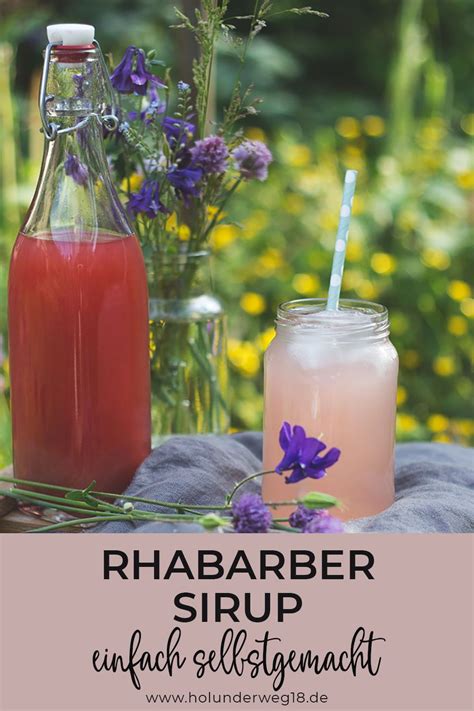 Rhabarbersirup Rezept für selbstgemachten Rhabarbersirup Rezept