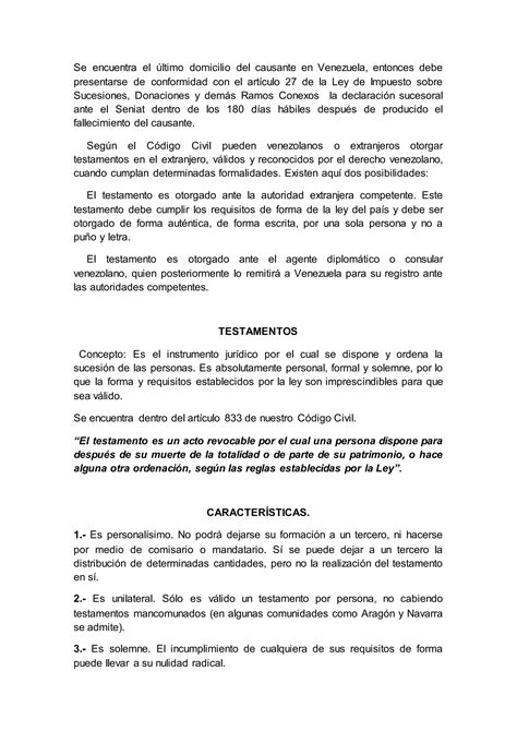 La Sucesion Testamentaria Pdf