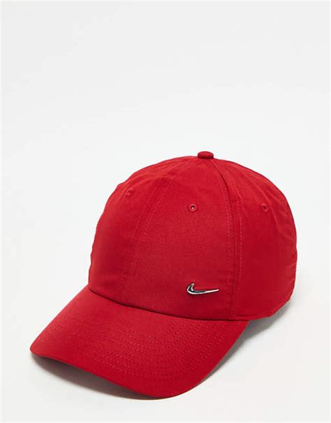 Nike metal swoosh cap in red | ASOS