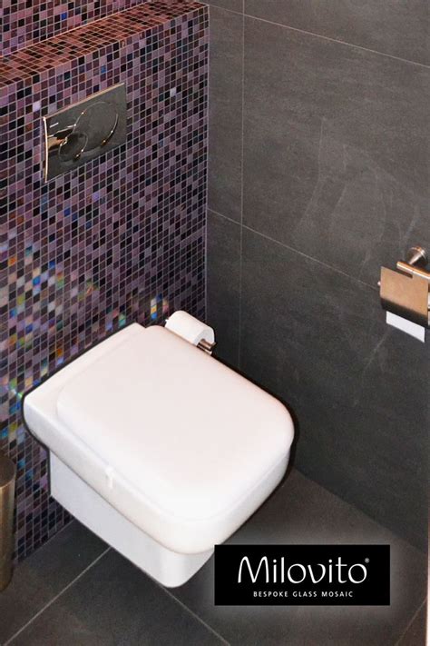 Toilet mozaïek tegels aubergine | Toilet, Toilet ontwerp, Mozaïek
