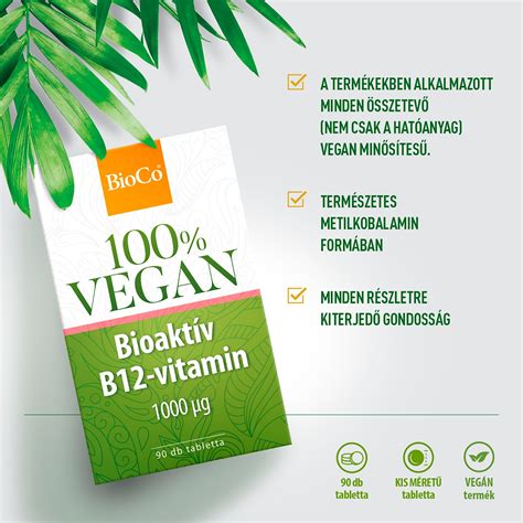 Bioco vegán bioaktív B12 vitamin tabletta 90 db