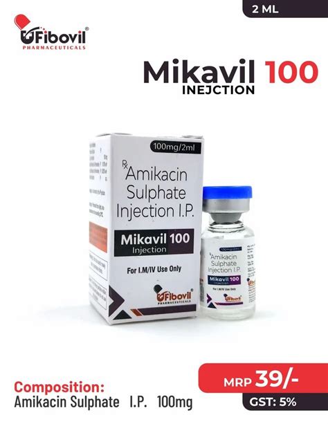 Amikacin Sulphate I P Mg Injection At Rs Piece Amikacin