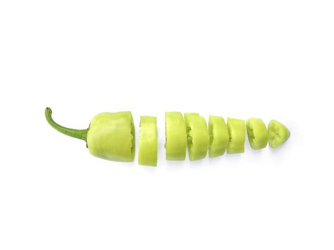 Sliced Green Hot Chili Peppers Transparent Background 24850850 PNG