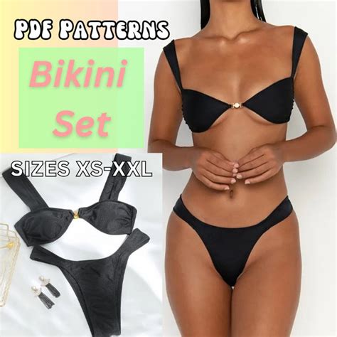 Sewing Pattern Bikini Set PDF Beginner Friendly With Instructions Etsy