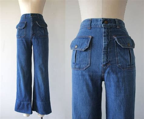 Vintage 1970s Jean 70s Flared Denim 70s Flared Pants 70s Etsy