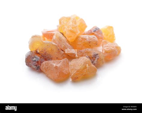 Frankincense olibanum resin. Isolated on white background Stock Photo ...