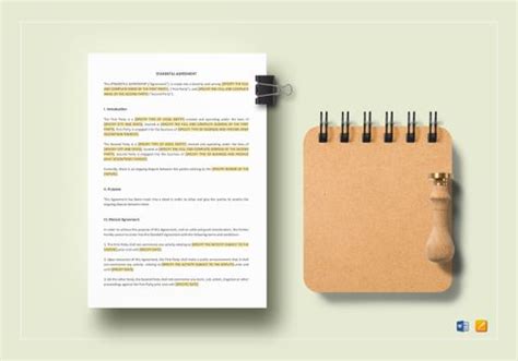 Standstill Agreement Template in Word, Apple Pages