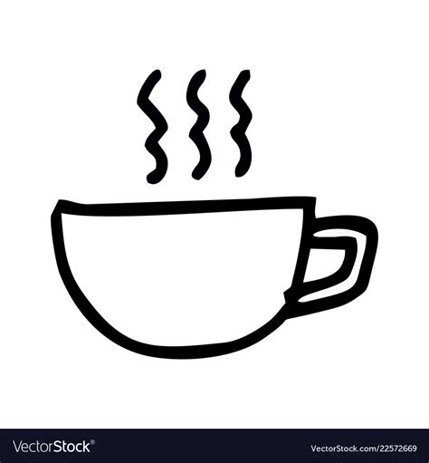 Hot coffee Royalty Free Vector Image - VectorStock