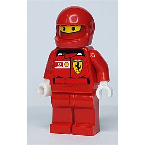 Lego F Ferrari Pit Crew Member With Vodafone Shell Stickers On Torso